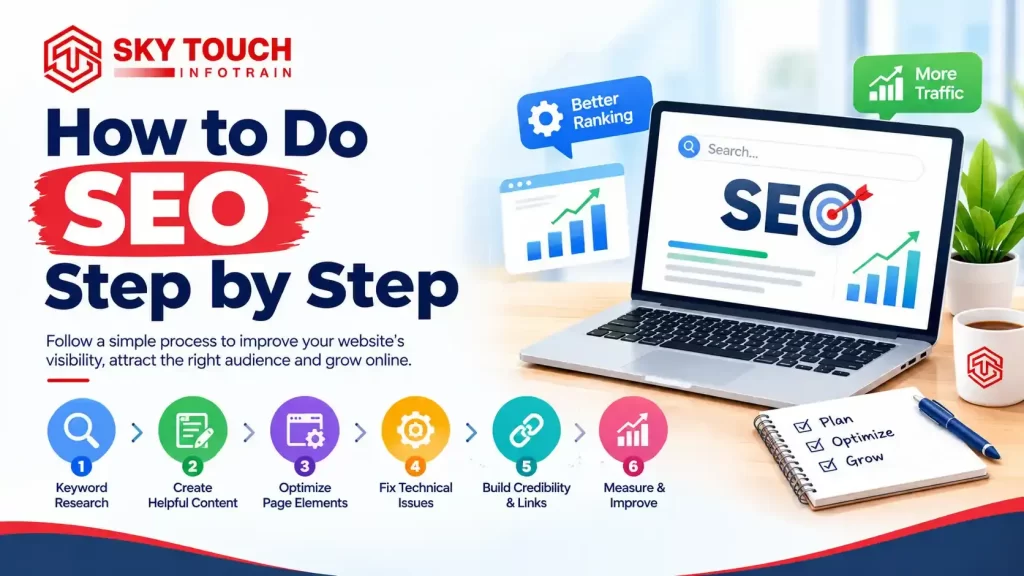 SEO Step-by-Step Infographic Banner